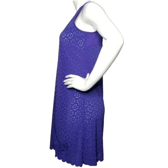 Title Nine Nimblene Illusion Eyelet Purple & Blue Tank Dress | Small - Picture 4 of 10